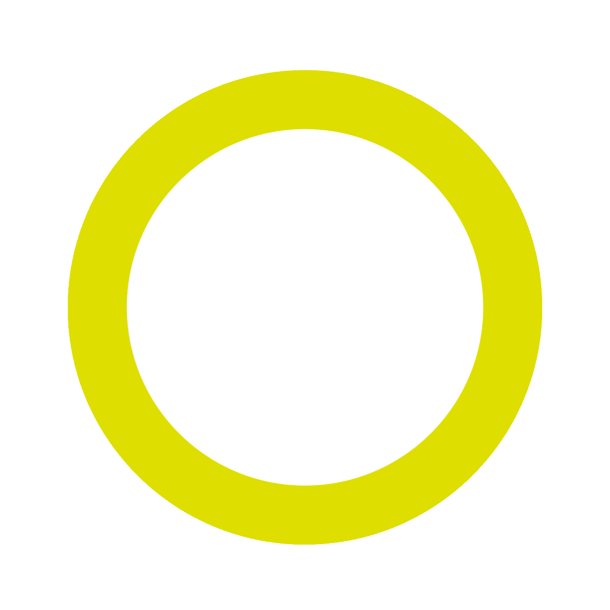Standbild der Animation Stop: Handzeichen in gelbem Ring