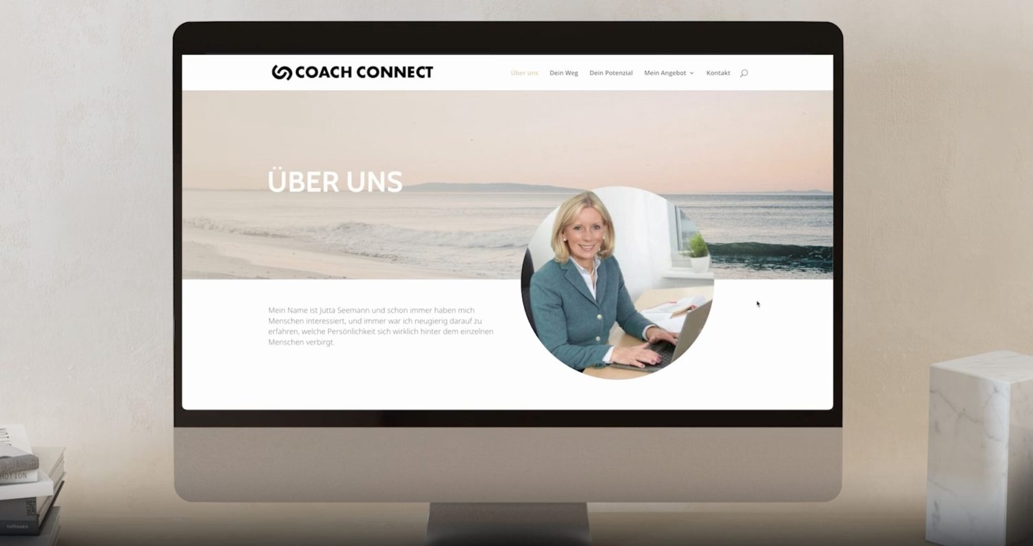 Startseite der Website für Coach Connect