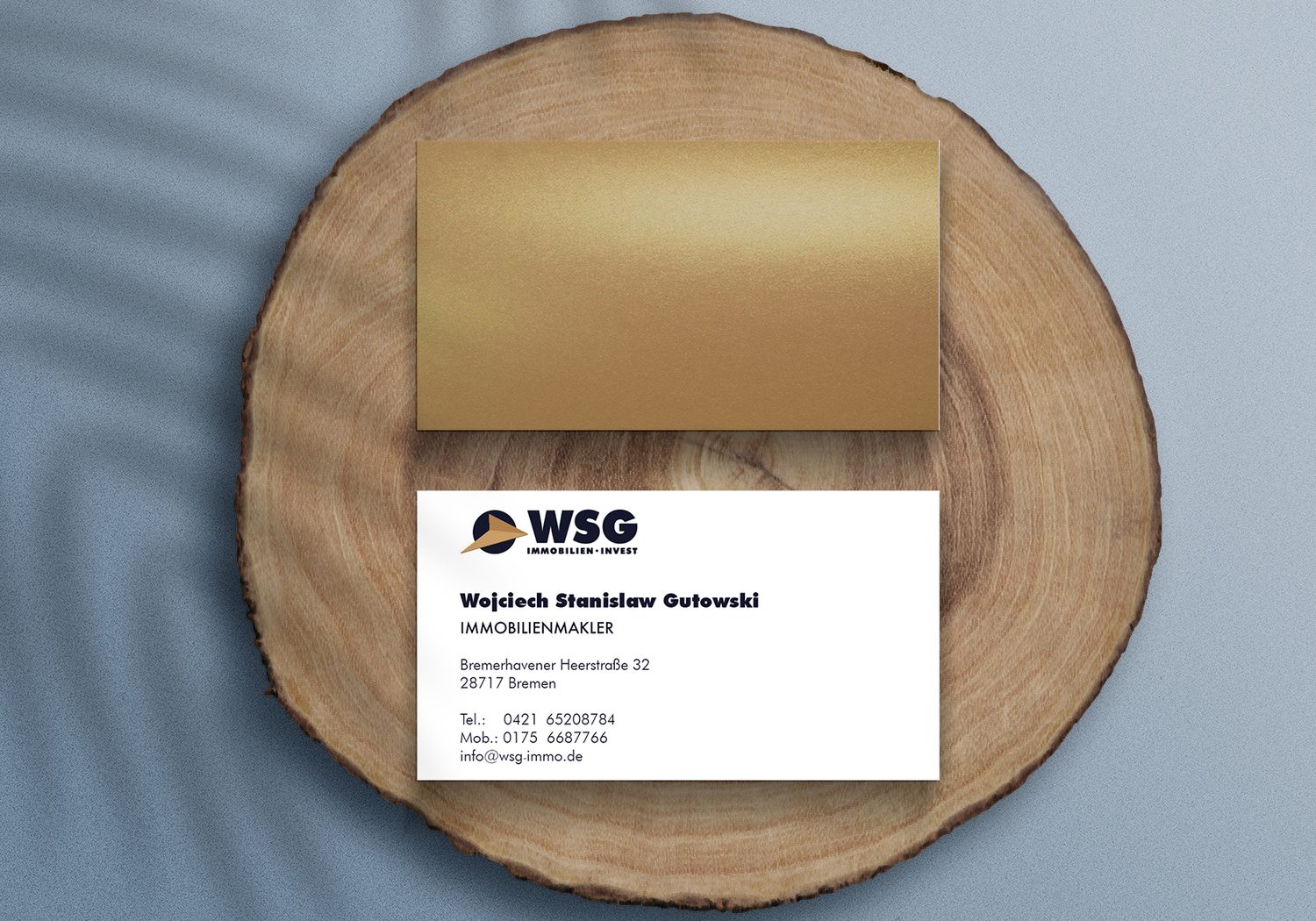 Visitenkarten für WSG Immobilien