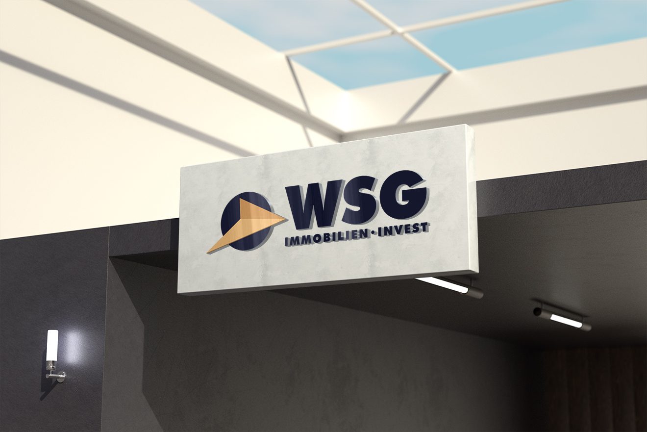 Firmenschild für WSG Immobilien