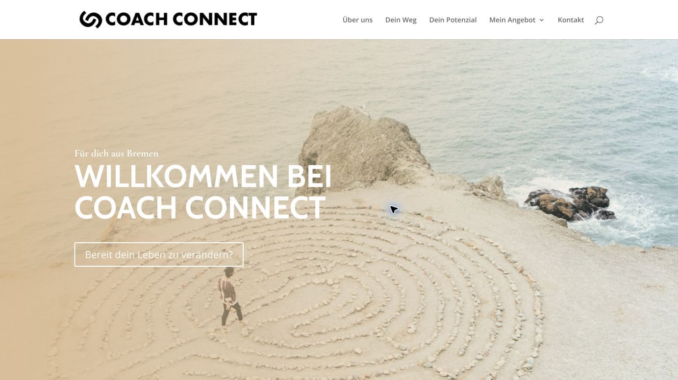 Startseite der von paintink gestalteten Plattform Coach Connect